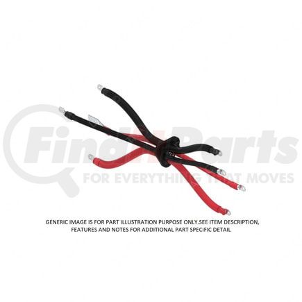 A66-19519-001 by FREIGHTLINER - Battery Cable - Under Deck Cable, WST121, Heavy Duty Engine Platform