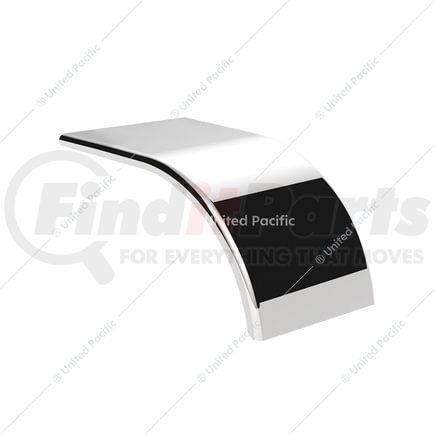 11029 by UNITED PACIFIC - 60" 430 Stainless Steel SS Series Roll Formed Edge Smooth Half Fender, Pair, 16 GA