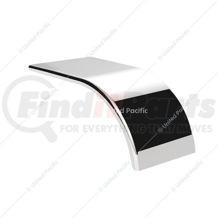 11030 by UNITED PACIFIC - 66" 430 Stainless Steel SS Series Roll Formed Edge Smooth Half Fender, Pair, 16 GA