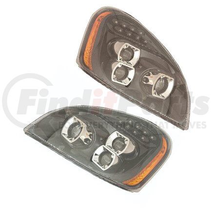 HDL010093 by FREIGHTLINER - HLAMP SET HD;08-17 CASCADIA LED PROJECTOR ASM;W/DRL;PAIR