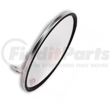 TL97814 by FREIGHTLINER - Door Mirror - 8-1/2” Stainless Steel Offset Mount Convex Mirror with L Bracket