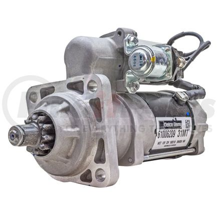 61006209 by DELCO REMY - Starter Motor - 31MT Model, 12V, SAE 1 Mounting, 10Tooth, Clockwise