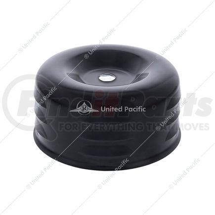 111160 by UNITED PACIFIC - 4" Round Louvered Air Cleaner Cover for 2-5/8" Neck Carburetors, Black, Short Neck