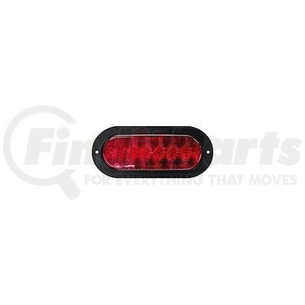 PM823RTL-7 by PETERSON LIGHTING - 6" OVAL RED W/FLANGE STOP/TAIL/TURN AMP STYLE NARROW FLANGE