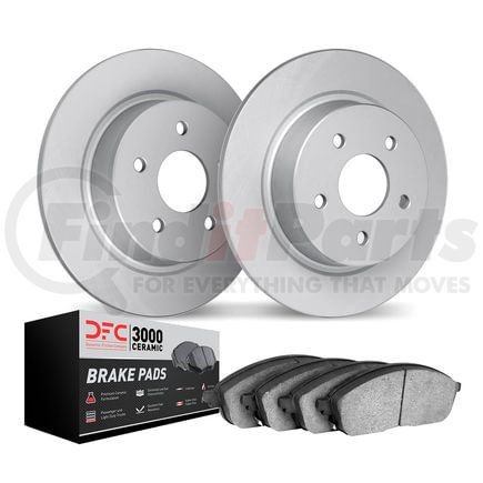 4302-52001 by DYNAMIC FRICTION COMPANY - GEOSPEC Rotors with 3000 Ceramic Brake Pads