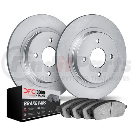 4302-54004 by DYNAMIC FRICTION COMPANY - GEOSPEC Rotors with 3000 Ceramic Brake Pads