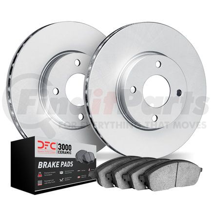 4302-59001 by DYNAMIC FRICTION COMPANY - GEOSPEC Rotors with 3000 Ceramic Brake Pads