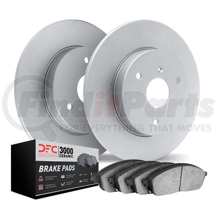 4302-63006 by DYNAMIC FRICTION COMPANY - GEOSPEC Rotors with 3000 Ceramic Brake Pads