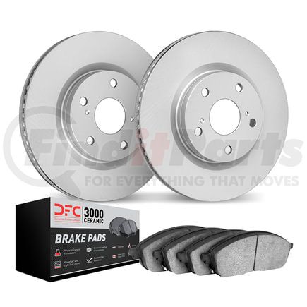 4302-63002 by DYNAMIC FRICTION COMPANY - GEOSPEC Rotors with 3000 Ceramic Brake Pads