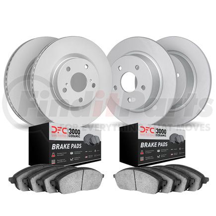 4304-03038 by DYNAMIC FRICTION COMPANY - GEOSPEC Rotors with 3000 Ceramic Brake Pads