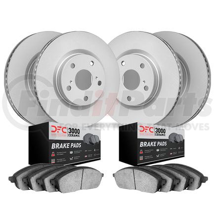 4304-31076 by DYNAMIC FRICTION COMPANY - GEOSPEC Rotors with 3000 Ceramic Brake Pads