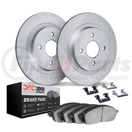 4312-03004 by DYNAMIC FRICTION COMPANY - GEOSPEC Rotors with 3000 Ceramic Brake Pads and Hardware