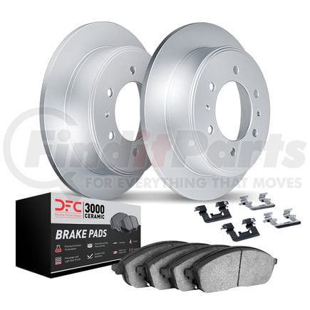 4312-21030 by DYNAMIC FRICTION COMPANY - GEOSPEC Rotors with 3000 Ceramic Brake Pads and Hardware