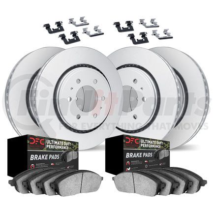 4414-67007 by DYNAMIC FRICTION COMPANY - GEOSPEC Coated Rotor- HD Brake Pad - Hardware