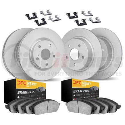 4214-99013 by DYNAMIC FRICTION COMPANY - GEOSPEC Coated Rotor- HD Brake Pad - Hardware