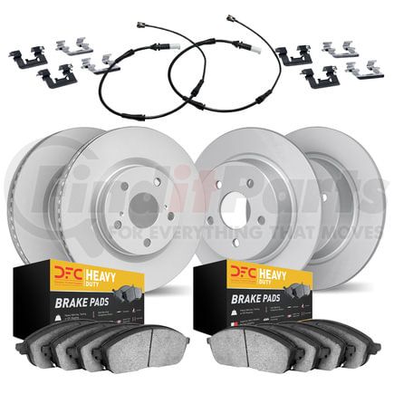 4224-40004 by DYNAMIC FRICTION COMPANY - GEOSPEC Coated Rotor- HD Brake Pad - Hardware and Sensor