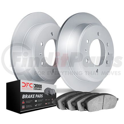 4302-21001 by DYNAMIC FRICTION COMPANY - GEOSPEC Rotors with 3000 Ceramic Brake Pads