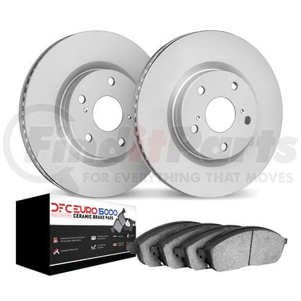 4602-74013 by DYNAMIC FRICTION COMPANY - Geospec Rotors with 5000 Euro Ceramic Brake Pads