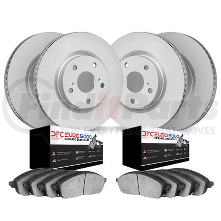 4604-20000 by DYNAMIC FRICTION COMPANY - Geospec Rotors with 5000 Euro Ceramic Brake Pads