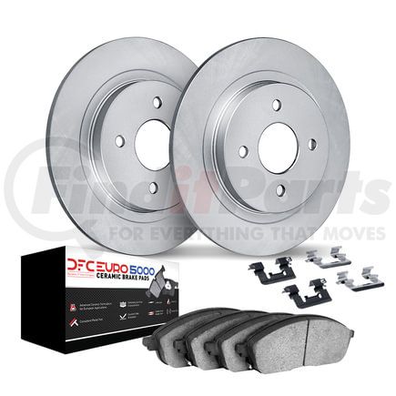 4612-07004 by DYNAMIC FRICTION COMPANY - Geospec Rotors with 5000 Euro Ceramic Brake Pads includes Hardware