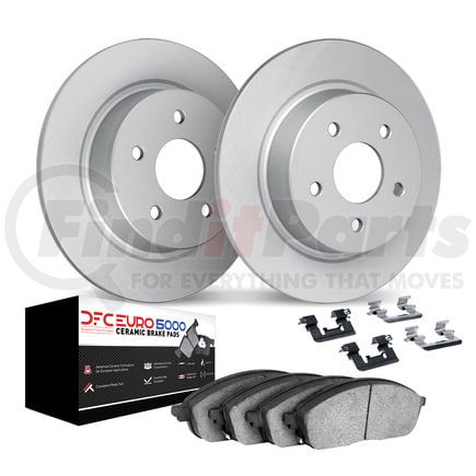 4612-11023 by DYNAMIC FRICTION COMPANY - Geospec Rotors with 5000 Euro Ceramic Brake Pads includes Hardware