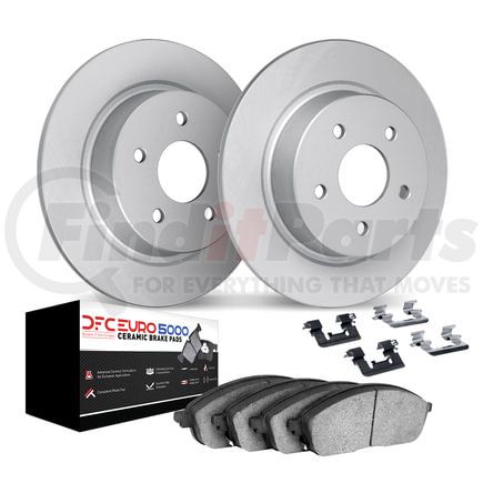 4612-27016 by DYNAMIC FRICTION COMPANY - Geospec Rotors with 5000 Euro Ceramic Brake Pads includes Hardware