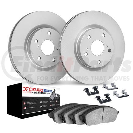 4612-31090 by DYNAMIC FRICTION COMPANY - Geospec Rotors with 5000 Euro Ceramic Brake Pads includes Hardware