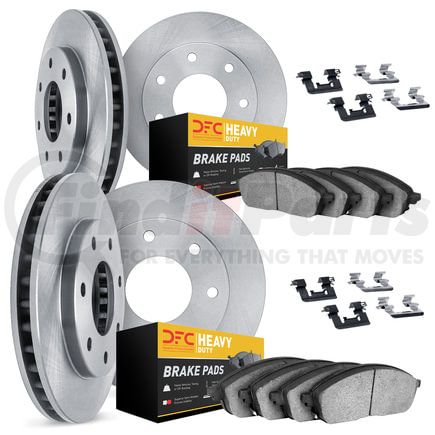6214-99198 by DYNAMIC FRICTION COMPANY - Brake Rotor- HD Brake Pad - Hardware