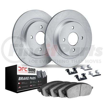 4512-07007 by DYNAMIC FRICTION COMPANY - GEOSPEC Coated Rotors with 5000 Brake Pads - Ceramic and Hardware