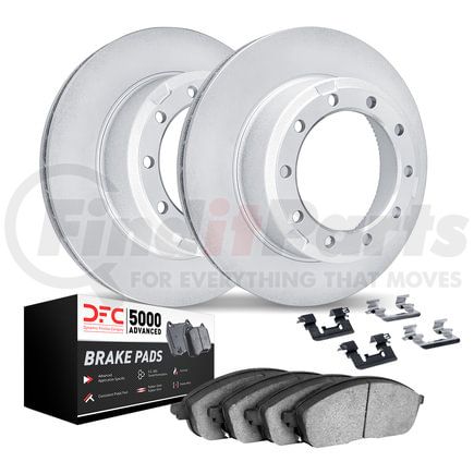 4512-40156 by DYNAMIC FRICTION COMPANY - GEOSPEC Coated Rotors with 5000 Brake Pads - Ceramic and Hardware