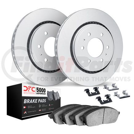 4512-46141 by DYNAMIC FRICTION COMPANY - GEOSPEC Coated Rotors with 5000 Brake Pads - Ceramic and Hardware