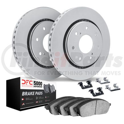 4512-54167 by DYNAMIC FRICTION COMPANY - GEOSPEC Rotors with 5000 Advanced Brake Pads and Hardware