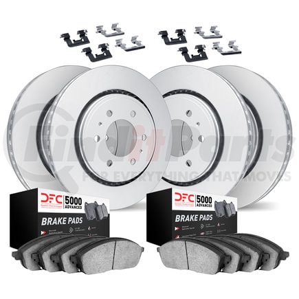 4514-37001 by DYNAMIC FRICTION COMPANY - GEOSPEC Coated Rotors with 5000 Brake Pads - Ceramic and Hardware