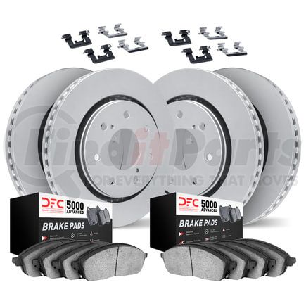 4514-54100 by DYNAMIC FRICTION COMPANY - GEOSPEC Coated Rotors with 5000 Brake Pads - Ceramic and Hardware