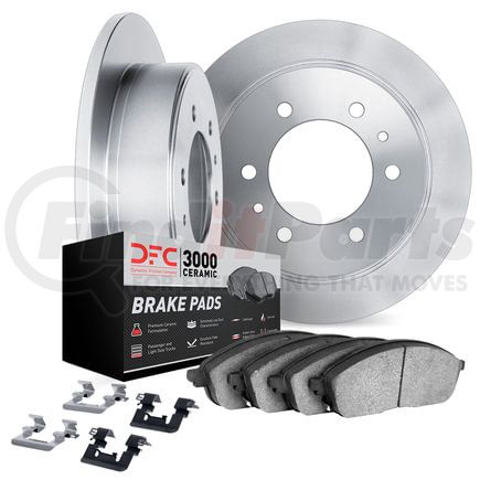 6312-67106 by DYNAMIC FRICTION COMPANY - Brake Rotor with 3000 Ceramic Brake Pads and Hardware