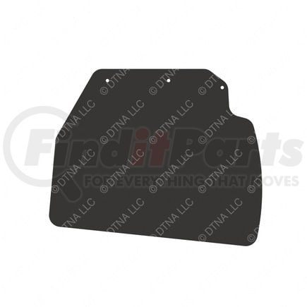 17-14897-000 by FREIGHTLINER - Bumper Splash Shield - Non-Reinforced Rubber, 456.55 mm x 379.49 mm, 4.75 mm THK