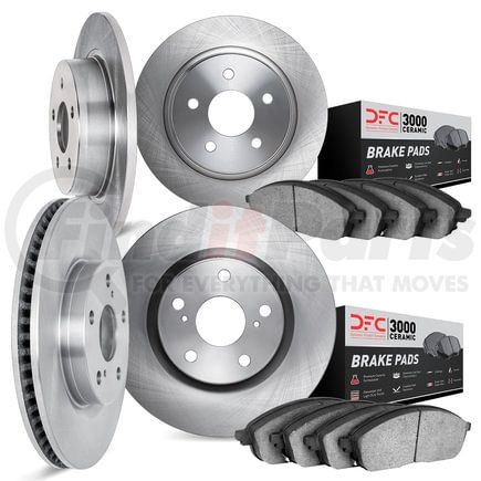 6304-74008 by DYNAMIC FRICTION COMPANY - Brake Rotor w/3000 Ceramic Brake Pads