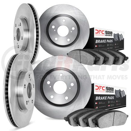 6504-02004 by DYNAMIC FRICTION COMPANY - Rotors with 5000 Advanced Brake Pads