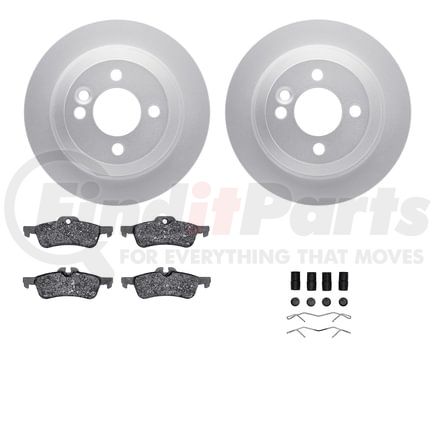 4512-32025 by DYNAMIC FRICTION COMPANY - GEOSPEC Coated Rotors with 5000 Brake Pads - Ceramic and Hardware