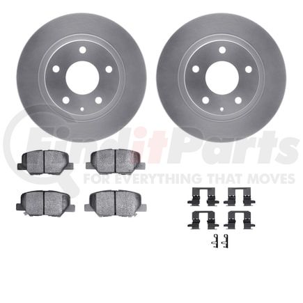 4512-80079 by DYNAMIC FRICTION COMPANY - GEOSPEC Coated Rotors with 5000 Brake Pads - Ceramic and Hardware