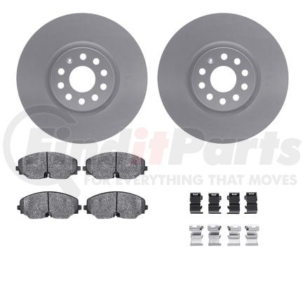 4612-74039 by DYNAMIC FRICTION COMPANY - Geospec Rotors with 5000 Euro Ceramic Brake Pads includes Hardware