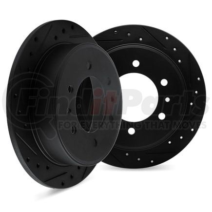 8002-63083 by DYNAMIC FRICTION COMPANY - Brake Rotors - Drilled & Slotted - Black