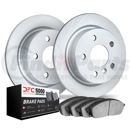 9502-73003 by DYNAMIC FRICTION COMPANY - Hi-Carbon Alloy GEOMET Coated Rotors w/5000 Brake Pads