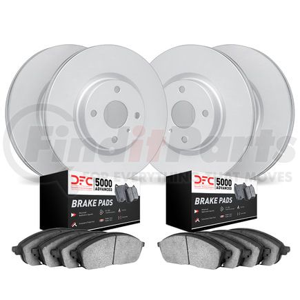 9504-84000 by DYNAMIC FRICTION COMPANY - GEOMET Rotors with 5000 Advanced Brake Pads