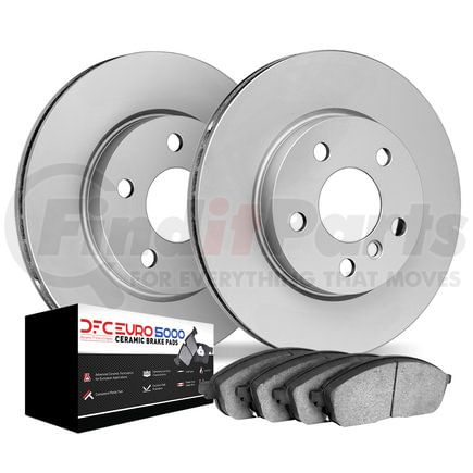 9602-74022 by DYNAMIC FRICTION COMPANY - GEOMET Rotors with 5000 Euro Ceramic Brake Pads