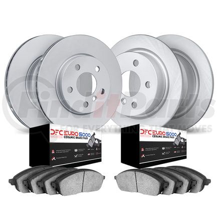9604-12557 by DYNAMIC FRICTION COMPANY - GEOMET Rotors with 5000 Euro Ceramic Brake Pads