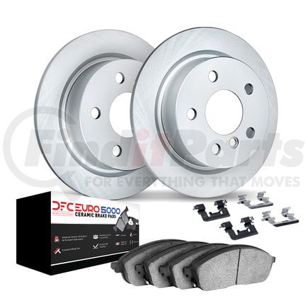 9612-13443 by DYNAMIC FRICTION COMPANY - GEOMET Rotors with 5000 Euro Ceramic Brake Pads includes Hardware