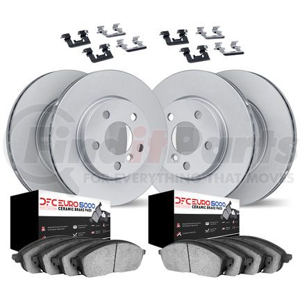 9614-73006 by DYNAMIC FRICTION COMPANY - GEOMET Rotors with 5000 Euro Ceramic Brake Pads includes Hardware