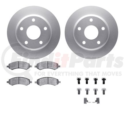 4212-40141 by DYNAMIC FRICTION COMPANY - GEOSPEC Coated Rotor- HD Brake Pad - Hardware