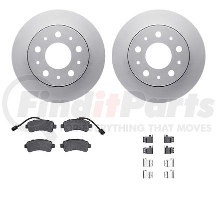 4212-40158 by DYNAMIC FRICTION COMPANY - GEOSPEC Coated Rotor- HD Brake Pad - Hardware